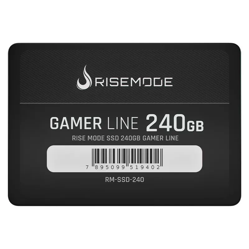 SSD Rise Mode Gamer Line, 240GB, SATA III, Leitura: 530MB/s, Gravação: 520MB/s, Preto - RM-SSD-240