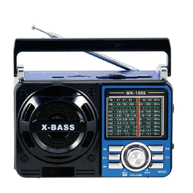 Rádio Portátil, Am Fm. A Pilha E Energia Usb, Recarregável