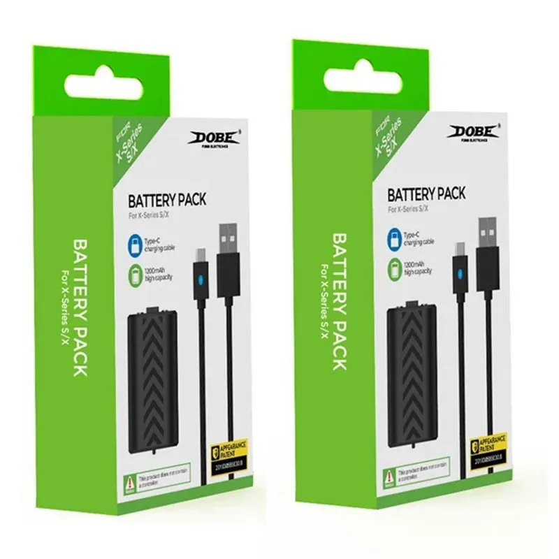 Kit 2 Baterias Recarregáveis Para Controle X Box Series + Cabo Usb 3 Metros C/LED