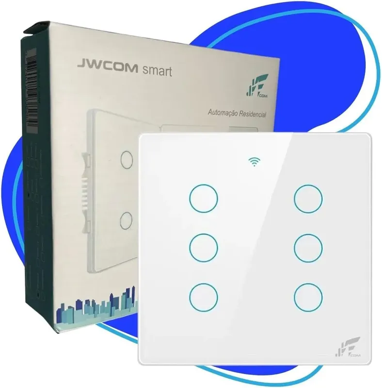 Interruptor 6 Botões Wifi 4x4 Instalação Com Ou Sem Neutro.