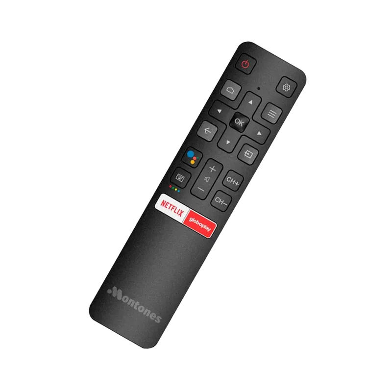 Controle Remoto Para Tv Tcl Semp Smart Globoplay Netflix + 2 Pilhas