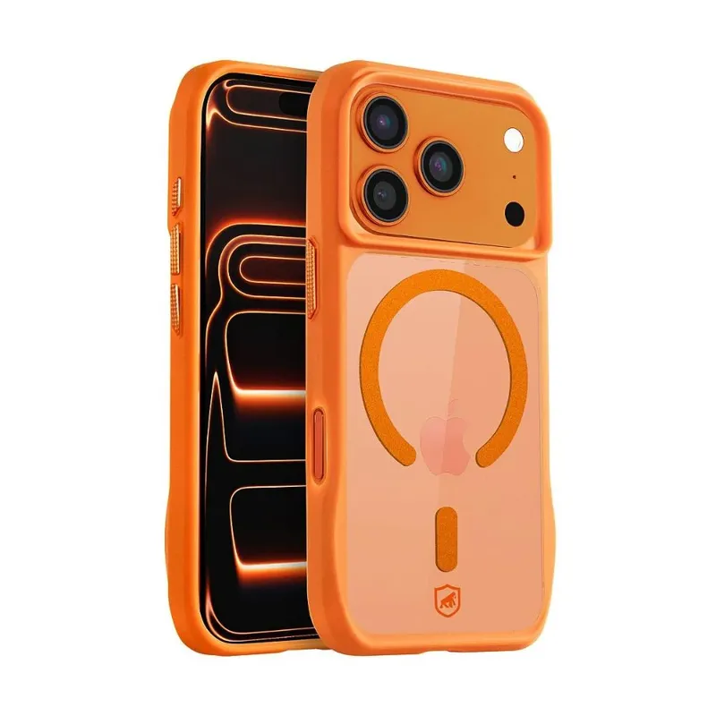 Capa Case Capinha Para Iphone 17 Pro - Octacore Magsafe - Laranja - Gshield