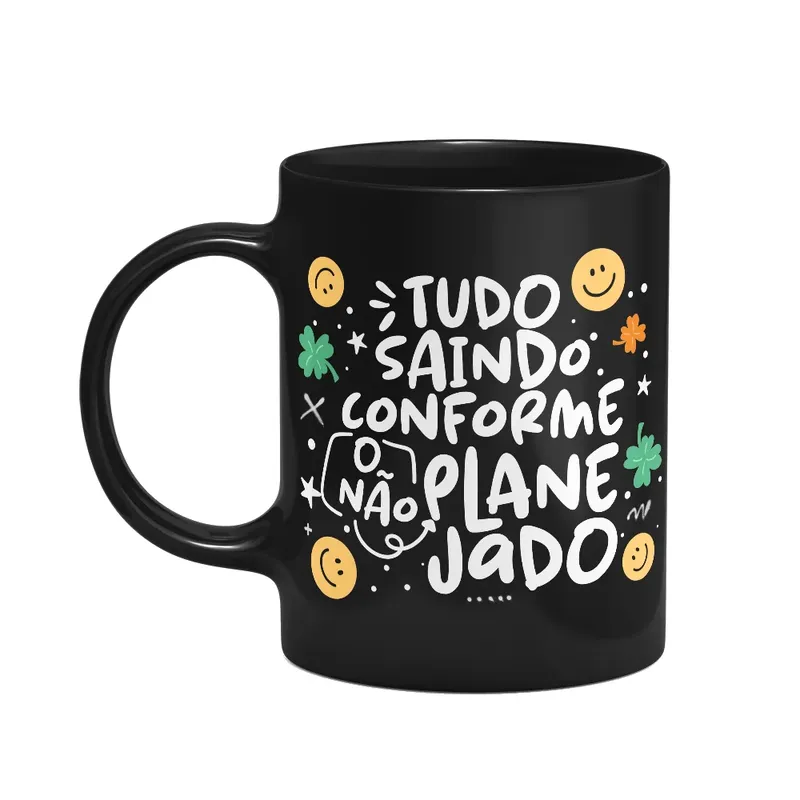 Caneca Divertida Vibes, Tudo Conforme O Não Planejado