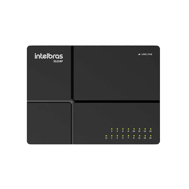 Switch Intelbras S1116f, 16p Fast Ethernet - 4760132
