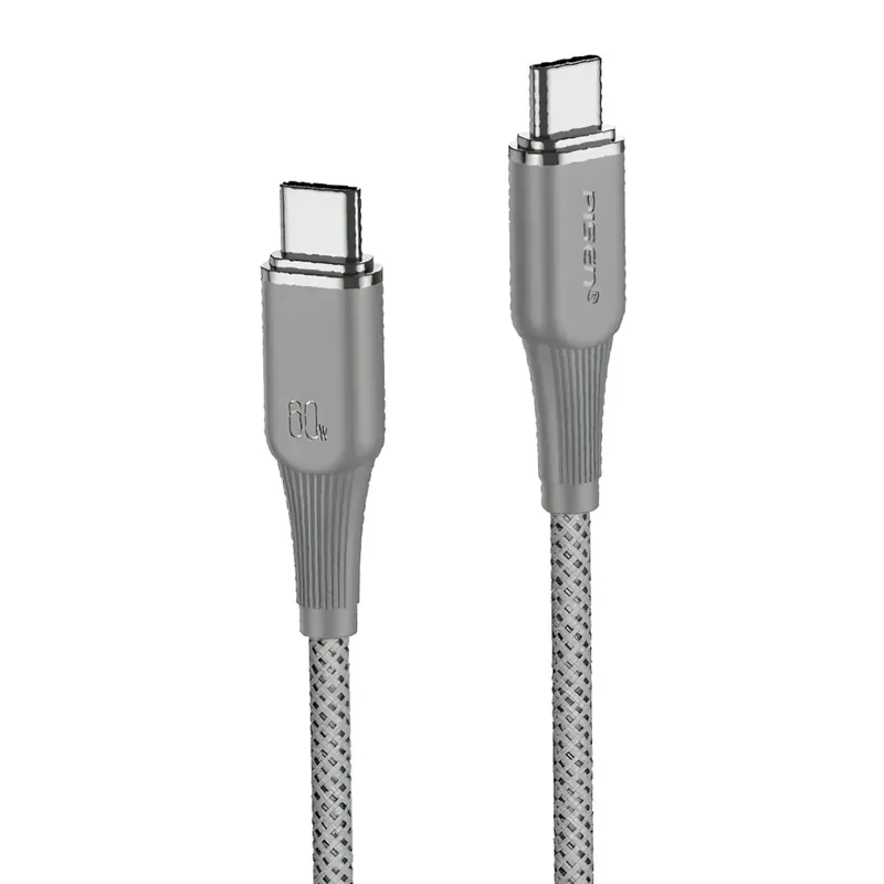 Cabo Usb C Para Usb C Pisen Macho Máx. 60w 1metro Cinza