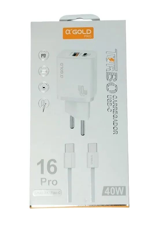 Carregador Turbo 9.1a A'gold 40w Pd+qc4.0