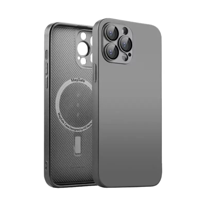 Capa Capinha Case Super Premium Vidro Glass Proteção De Câmera Compatível Iphone 15 - Titânio