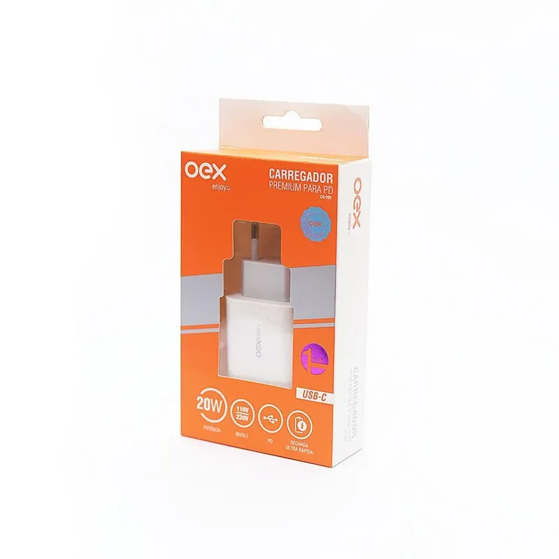 Carregador Oex Premium Para Pd Branco Cg205