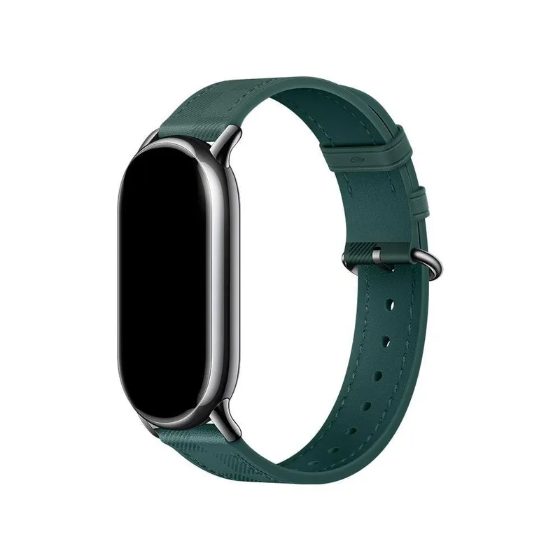 Bracelete De Couro Para Xiaomi Smart Band 8, Verde