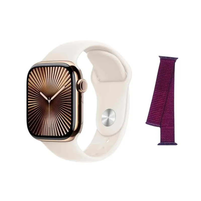 Smartwatch Peje Series 10 Mini 42mm Nfc Pulseira Extra A Prova Dagua - Prata