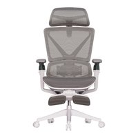 Cadeira Office Elements Calaena, com Massagem, Até 120kg, Reclinável, Malha, Cinza - 72099