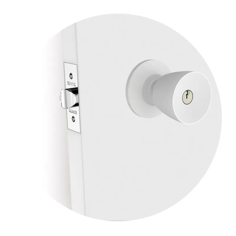 Fechadura Para Porta Divisória Cilíndrica Tulipa Externa Branco 90mm Br90 Py Soprano