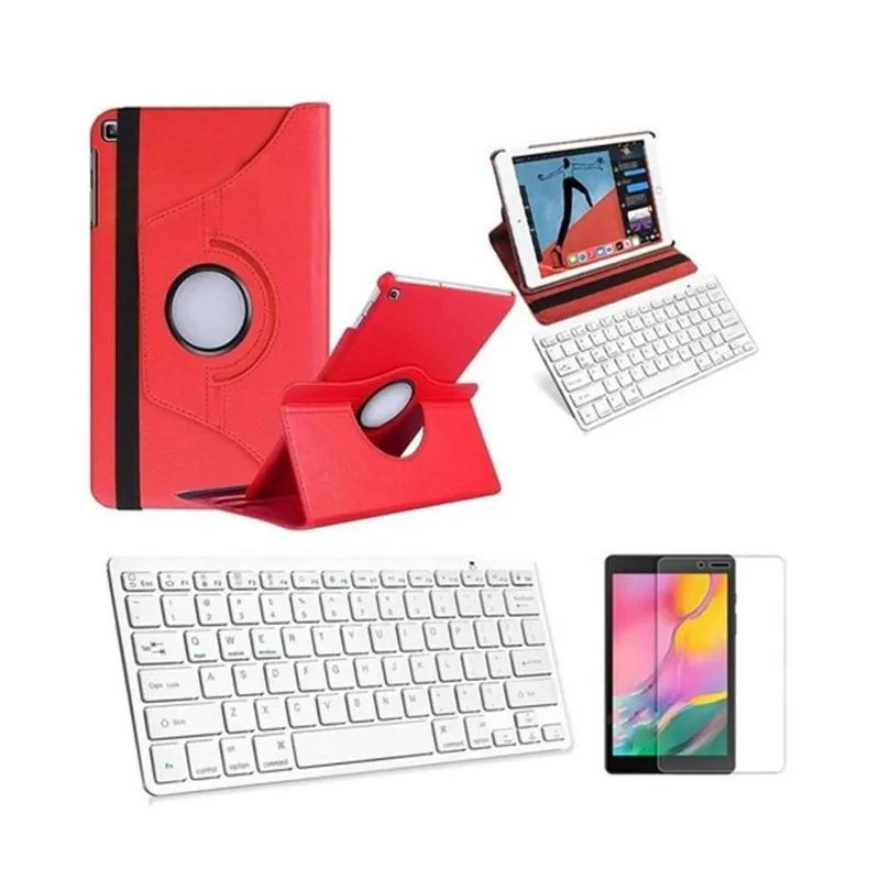 Capa/teclado/pel Para Galaxy Tab A8 Sm X200/x205 10,5 Verm