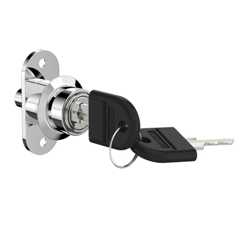 Fechadura 1421 De Pressão Para Móveis De Correr 24mm Cromado Soprano