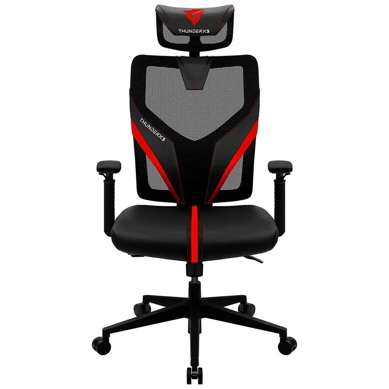 Cadeira Office Thunder X3 Yama1, Até 150kg, Ajustável, Ergonômica, Vermelho E Preto - 69675