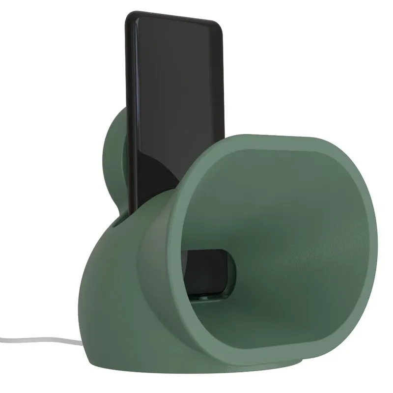 Carregador Por Indução Com Amplificador De Som Monsoni Elements Verde