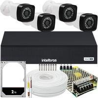 Kit Intelbras, 4 Câmeras FULL HD + DVR 2TB