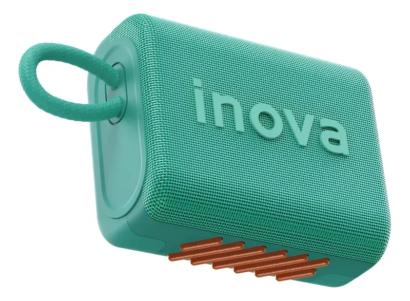 Caixa De Som Mini Bluetooth Tws Grave Potent Com Radio Verde