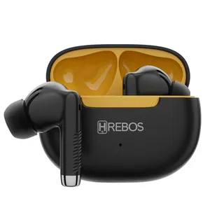 Fone De Ouvido Earbuds Wireless Hrebos Puresound, 320mah, Bluetooth, Microfone Embutido Eb-400 Cor:bege
