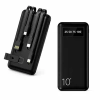 Bateria Externa Carregador Power Bank 10000mah Cor Preto Modelo Ka-966 H
