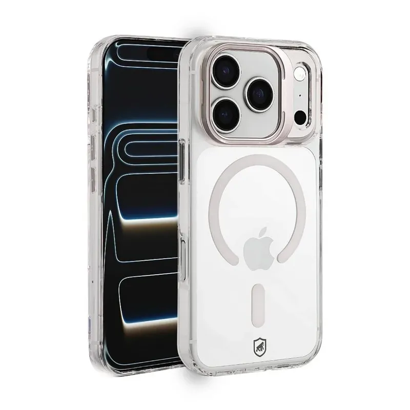Capa Para Iphone 17 Pro - Magsafe Crystal Armor Stand - Não Amarela - Gshield