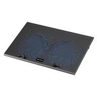Suporte Para Notebook 17.3" C3Tech, 2 Coolers, LED Azul - NBC-80BK