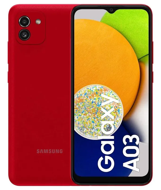 Usado: Samsung Galaxy A03, 64GB, 4GB RAM, Vermelho - Excelente