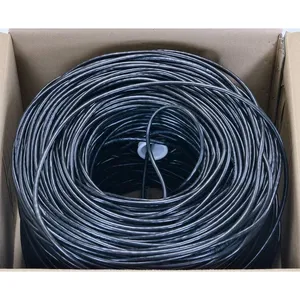 Cabo 4 Pares Trançados P/ Alarme 24awg 300m, Preto