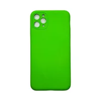 Capa Iphone 11 Pro Max Silicone Aveludada Protege Câmera Colorida Capinha Anti Impacto 11 Pro Max:verde