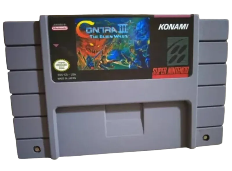Jogo Retro Video Game Super Nintendo Contra 3 The Alien Wars