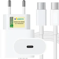 Carregador Turbo Tipo C 20w Compatível Com Iphone 15, 15 Pro, 15 Pro Max, Iphone 16, 16 Pro, 16 Pro Max, Samsung Galaxy, Ios/android Turbo + Cabo Usb-c Ultra Rápido De 1m Premium