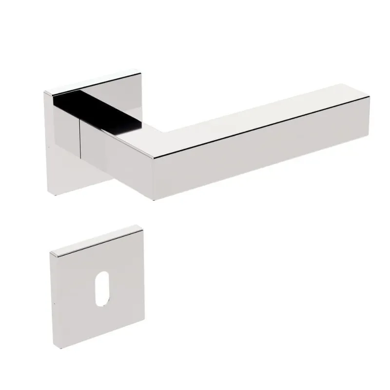 Fechadura Interna Inox Home Ix420 55mm Roseta Quadrada Rq2 Inox Polido Stam