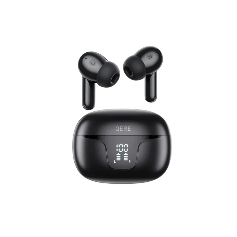 Fone De Ouvido Sem Fio Qere E60 Cancelamento De Ruído Ativo, Tws Bluetooth 5.3, Microfone Hd, Hifi, 13mm Driver