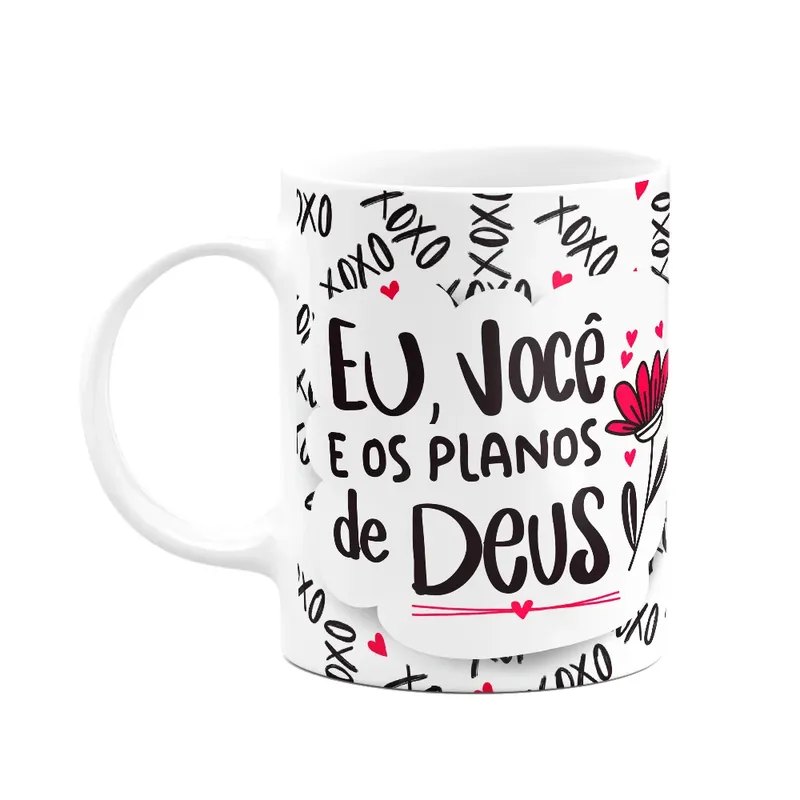 Caneca Namorados - Eu, Você E Os Planos De Deus - Love