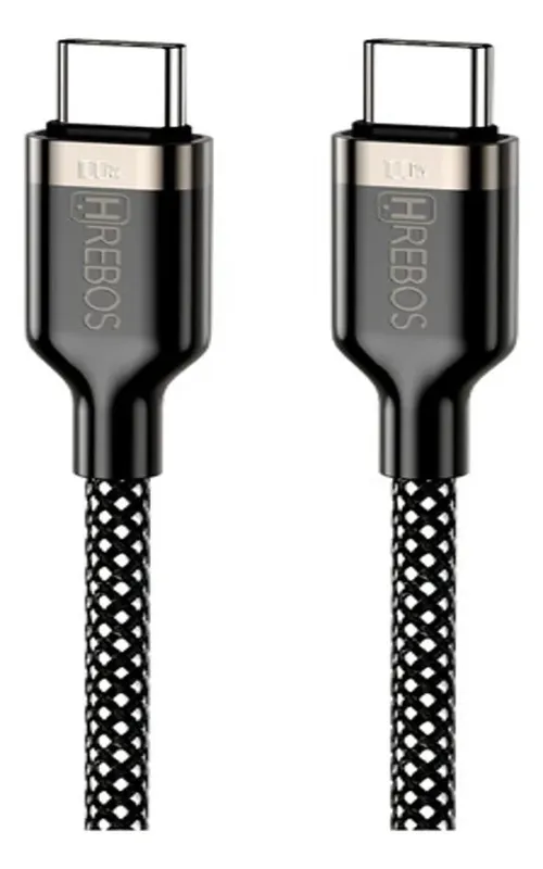 Cabo Dual Type - C Hrebos Premium | Titanium - 1 Metro 100w