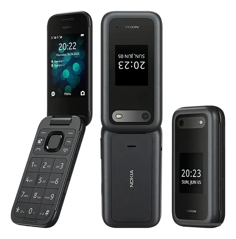 Celular 2660 Flip 4g Dual Chip Tela Dupla Botões Grandes Preto 4g Top