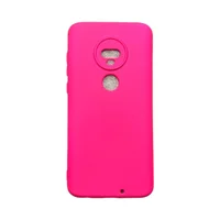 Capa Moto G7 / G7 Plus Silicone Aveludada Colorida Capinha Anti Impacto G7 / G7 Plus:pink