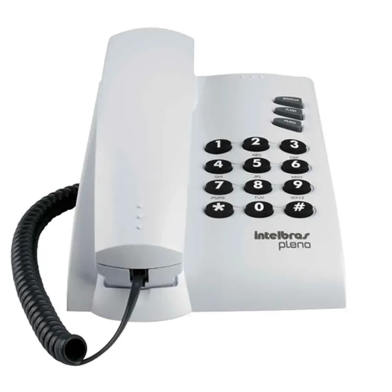 Telefone Intelbras Pleno, C/ Chave, 3 Funções, Cinza Ártico