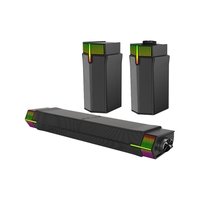 Caixa de Som Gamer Rise Mode Laser S2, RGB Rainbow, Bluetooth e P2 3.5mm, 5Wx2, Preto - RM-SPL-02-RGB