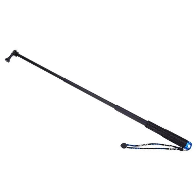 Bastão Alumínio Retrátil Monopod 90cm De Gopro E Similares - Azul