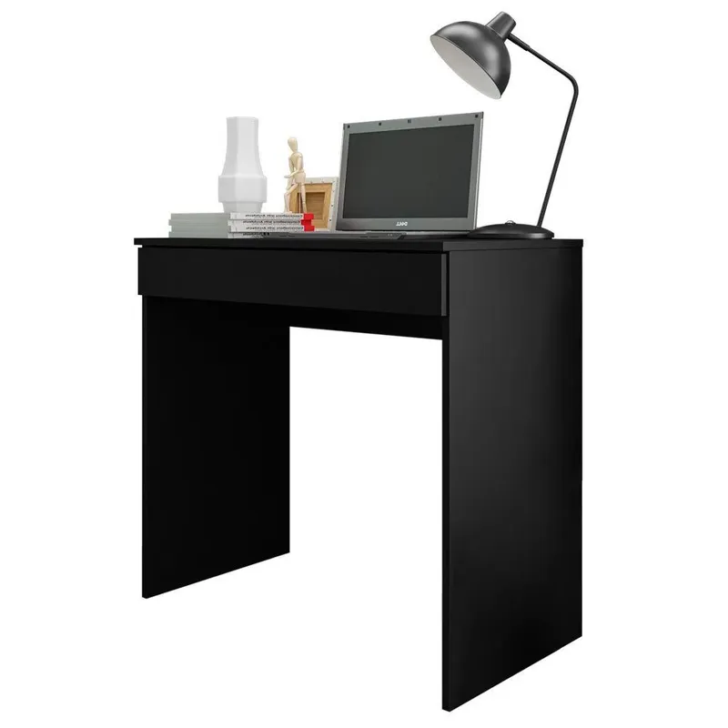 Mesa Escrivaninha 80cm C/ 01 Gaveta Preto