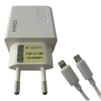 Carregador Usb-c+usb P/lightning 20w Pd Qc Kd-670cl Kaidi