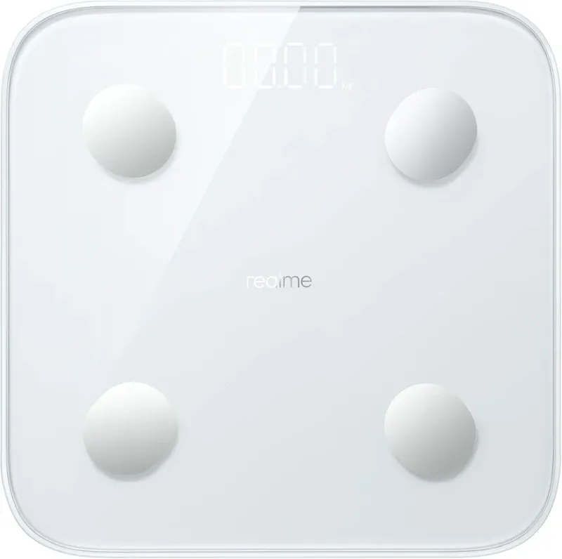 Balança Digital Inteligente Realme Smart Scale Rmh2011 Bioimpedância Corporal Bluetooth, Display LED, - Branco