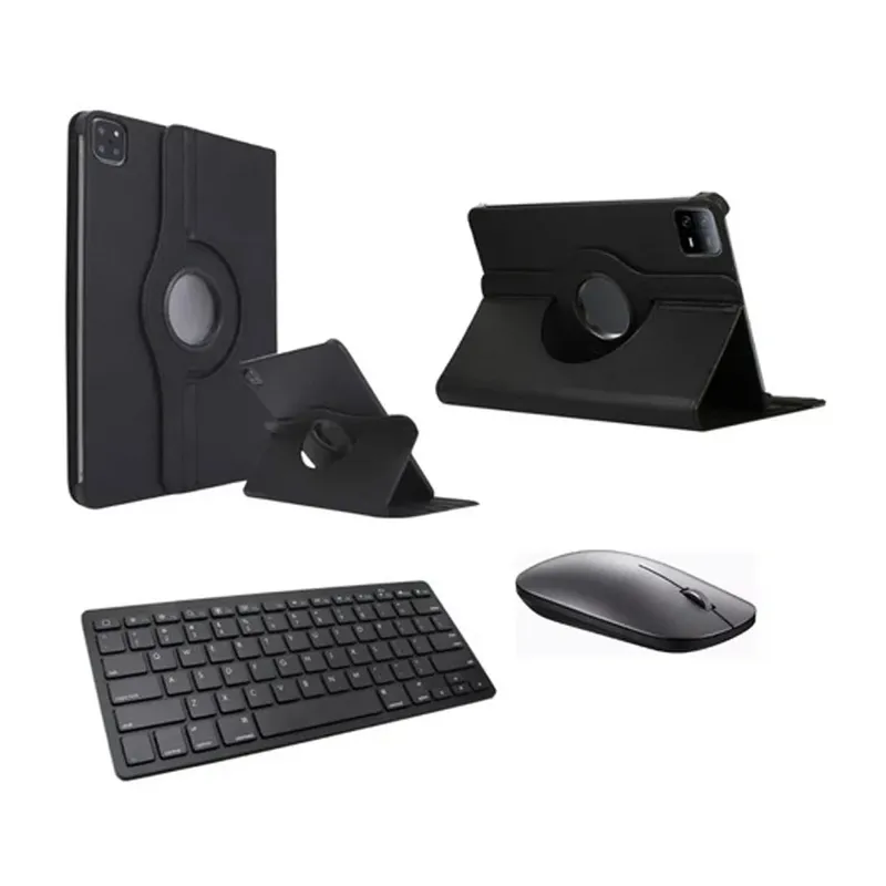 Capa Com Teclado E Mouse Bluetooth P/ Tablet Tablet Pad6