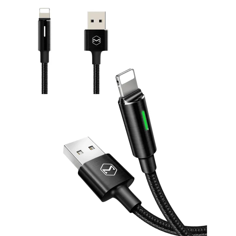 Cabo Carregador Para Iphone Auto Power Off 3a LED 1.2m