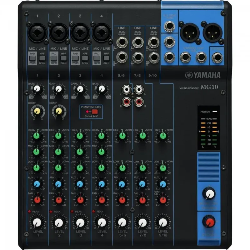 Mesa De Som Analogica 10 Canais Mg10 Yamaha
