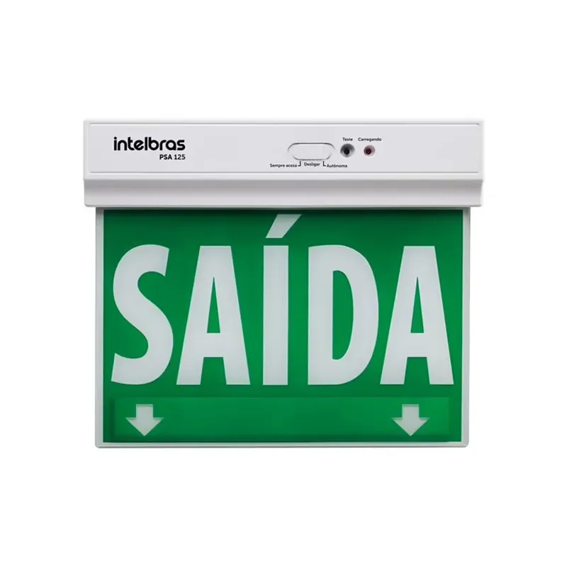 Placa Sinalização Intelbras Psa 125 Face Única Sempre Acesa Branca