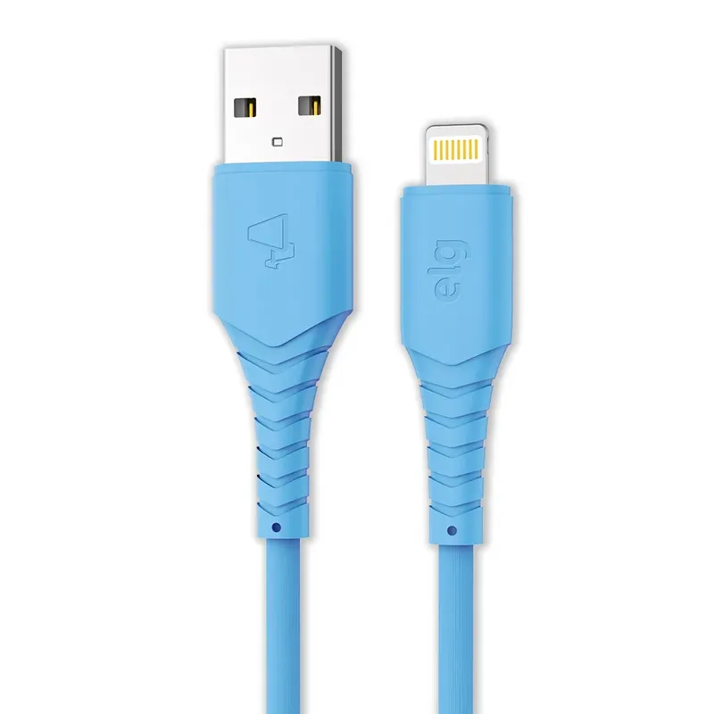 Cabo Lightning, Elg, Emborrachado 2.4a, Azul, 1.2m, L812t