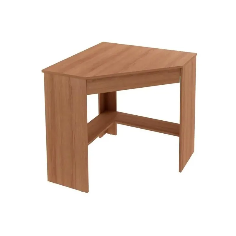 Mesa De Escritório Canto Me4169 C/ 1 Gaveta Amêndoa - Tecno Mobili