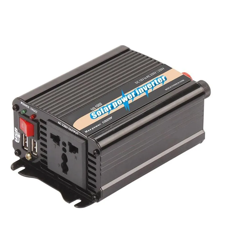 Inversor Tensão 1000w 12v Para 220v Veicular Transformador Conversor Com Tomada Padrão E Usb